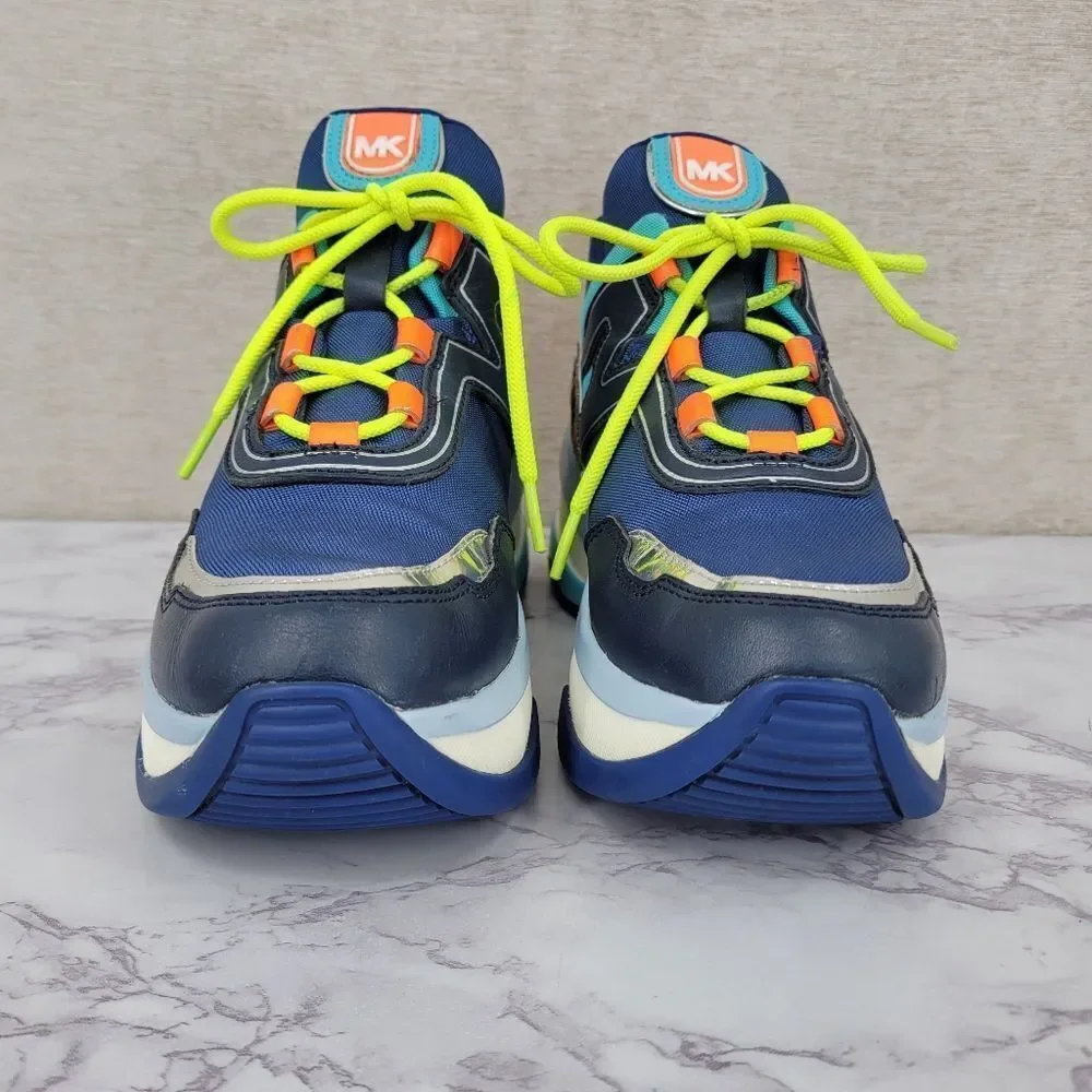 Michael Kors Women’s Olympia Lux Trainer Sneakers Multi Colored Sapphire